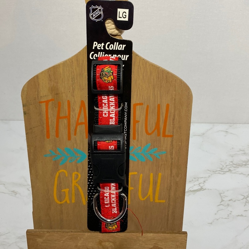 New! Chicago Blackhawks pet collar